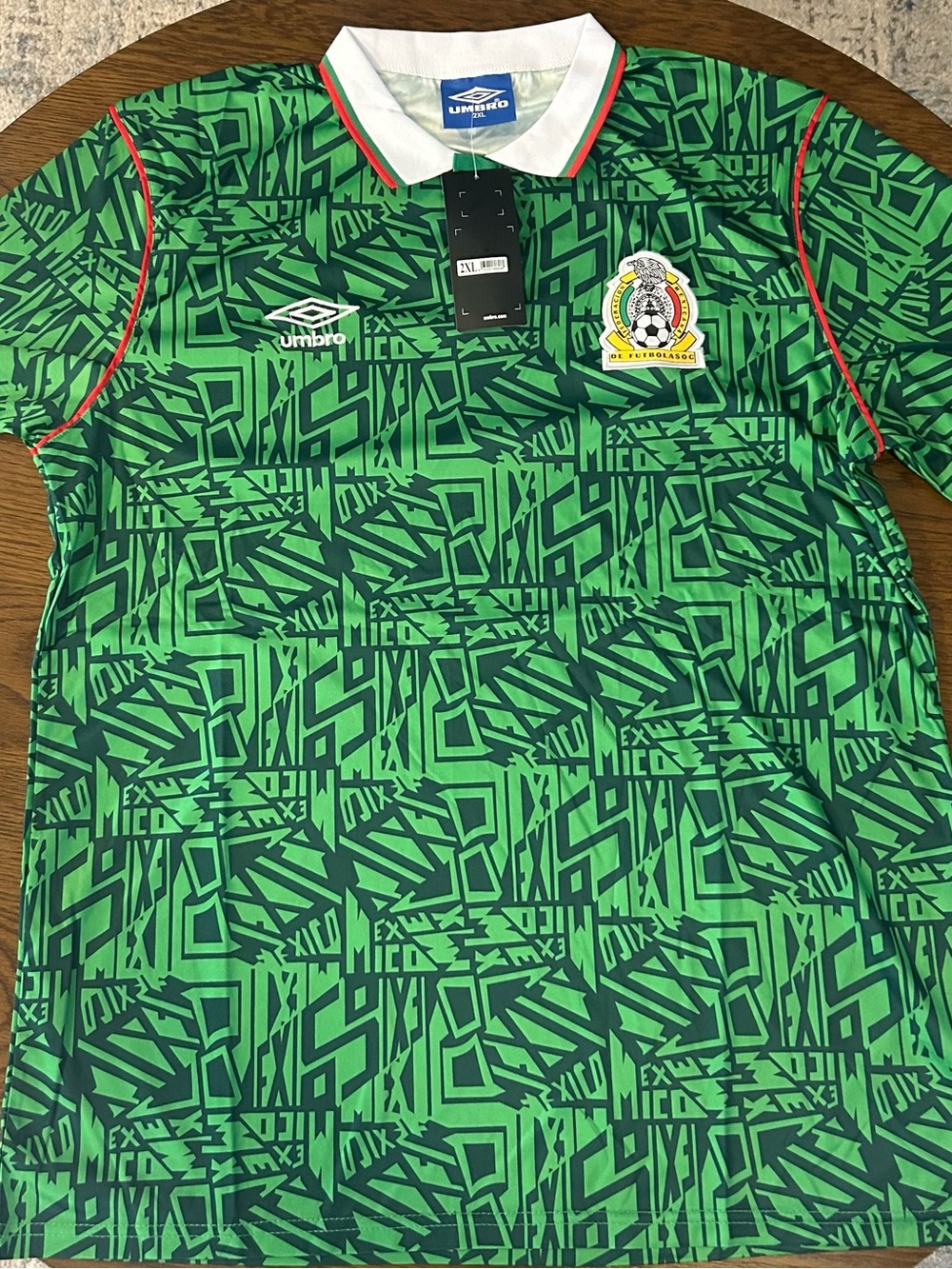 Umbro Mexico Green Men’s Soccer Jersey. 1994 World Cup Winners edition